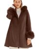 Jessica London Jessica London Hooded Faux Fur Trim Coat - 1