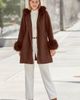Jessica London Jessica London Hooded Faux Fur Trim Coat - 4