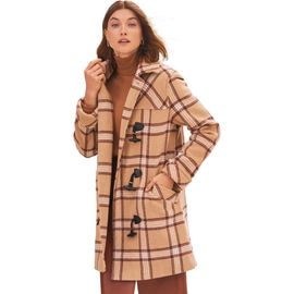 Jessica London Jessica London Hooded Toggle Wool Coat