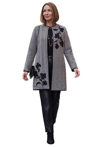 Jessica London Jessica London Jacquard Coatigan Sweater Jacket