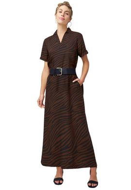 Jessica London Jessica London Linen Short Sleeve Maxi Dress