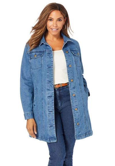 Jessica London Jessica London Long Denim Jacket