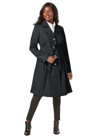 Jessica London Jessica London Pleated Trench Coat