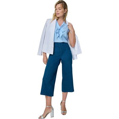 Jessica London Jessica London Sculpt Fit Wide Leg Crop Jeans