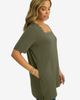 Jessica London Jessica London Stretch Cotton Studded Square Neck Tunic - 2