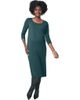 Jessica London Jessica London Stretch Cotton T Shirt Dress - 1