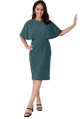 Jessica London Jessica London Stretch Crepe Cape Sheath Dress