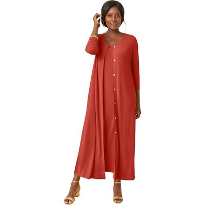 Jessica London Jessica London Stretch Crepe Single Breasted Pantsuit