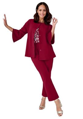 Jessica London Jessica London Stretch Knit Crepe Bell Sleeve 2 Piece Set