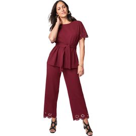 Jessica London Jessica London Stretch Knit Crepe Laser Cut Set (plus)