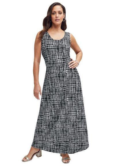 Jessica London Jessica London Stretch Knit Tank Maxi Dress