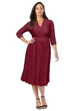 Jessica London Jessica London Stretch Lace A Line Dress