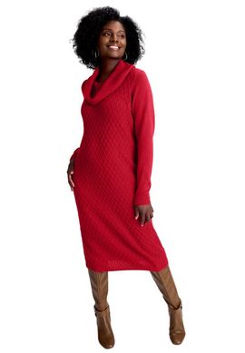 Jessica London Jessica London Textured Cowlneck Sweater Dress