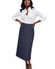 Jessica London Jessica London True Fit Stretch Denim Midi Skirt - 1