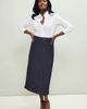 Jessica London Jessica London True Fit Stretch Denim Midi Skirt - 2