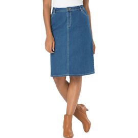 Jessica London Jessica London True Fit Stretch Denim Short Skirt