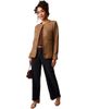 Jessica London Jessica London Tweed Jacket With Leather Trim - 1