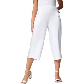 Jessica London Jessica London Wide-Leg Crop Crepe Pants