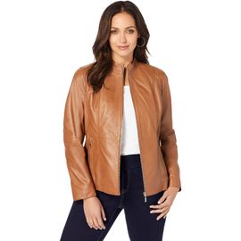 Jessica London Jessica London Zip Front Leather Jacket