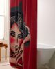Jessica O. Jessica O. Don't Play Your Games On Me Printed Shower Curtain in Red at Urban Outfitters - 1