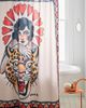 Jessica O. Jessica O. Untamed Love Printed Shower Curtain in Orange at Urban Outfitters - 1