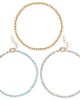 Jessica Simpson Jessica Simpson 3-Piece Chain & Crystal Bracelet Set - 3