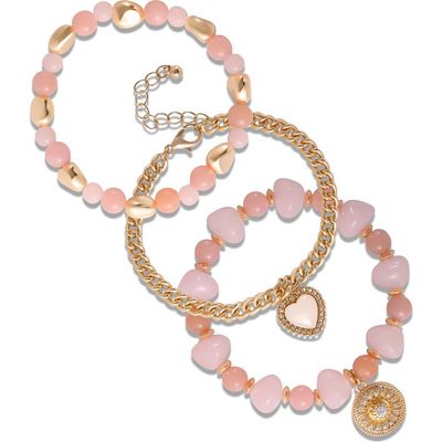 Jessica Simpson Jessica Simpson 3-Piece Charm Bracelet