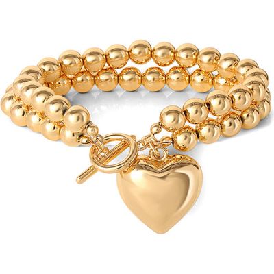 Jessica Simpson Jessica Simpson Bead Heart Bracelet