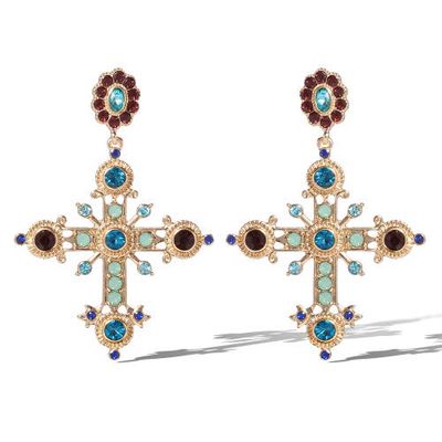 Jessica Simpson Jessica Simpson Boho Luxe Cross Drop Earrings