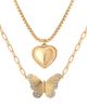 Jessica Simpson Jessica Simpson Butterfly and Heart Layered Necklace - 1