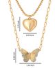 Jessica Simpson Jessica Simpson Butterfly and Heart Layered Necklace - 5