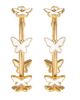 Jessica Simpson Jessica Simpson Butterfly Earrings for Women, White Enamel and Gold-Tone Butterfly Hoop Earrings - 5