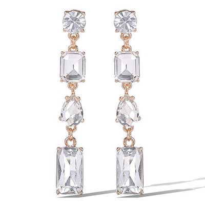 Jessica Simpson Jessica Simpson Crystal Cascade Statement Earrings