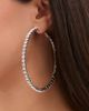 Jessica Simpson Jessica Simpson Crystal Lined Hoop Earrings - 2