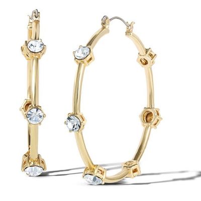 Jessica Simpson Jessica Simpson Drop and Hoop Earrings with Crystal Embellishments