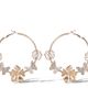 Jessica Simpson Jessica Simpson Flower and Butterlfy Hoop Earrings - 1