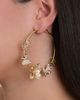 Jessica Simpson Jessica Simpson Flower and Butterlfy Hoop Earrings - 2