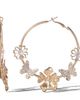 Jessica Simpson Jessica Simpson Flower and Butterlfy Hoop Earrings - 4