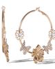 Jessica Simpson Jessica Simpson Flower and Butterlfy Hoop Earrings - 5