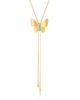 Jessica Simpson Jessica Simpson Gold-Tone Butterfly Y-Lariat Necklace with Green Crystal  - 1