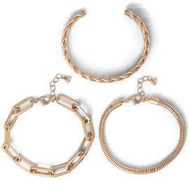 Jessica Simpson Jessica Simpson Gold-Tone Chain Bracelet Set, 3 Pieces 