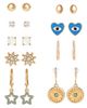 Jessica Simpson Jessica Simpson Gold-Tone Evil-Eye, Heart & Star Stud & Hoop Earring Set, 9 Pairs - 1