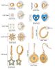 Jessica Simpson Jessica Simpson Gold-Tone Evil-Eye, Heart & Star Stud & Hoop Earring Set, 9 Pairs - 5