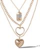 Jessica Simpson Jessica Simpson Gold-Tone Multi-Charm Heart Layered Necklace Set  - 1