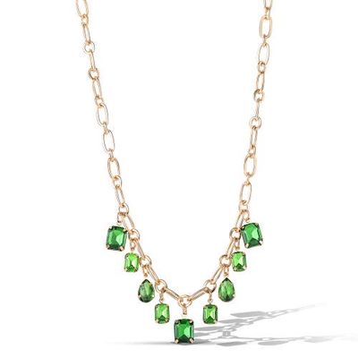 Jessica Simpson Jessica Simpson Green Gem Drop Charm Necklace