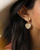 Jessica Simpson Jessica Simpson Heart Drop Earrings with Rhinestones - 3