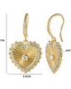Jessica Simpson Jessica Simpson Heart Drop Earrings with Rhinestones - 5