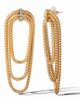 Jessica Simpson Jessica Simpson Layered Gold Toned Chain Earrings  - 1