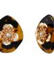 Jessica Simpson Jessica Simpson Leopard Acrylic Flower Stud Earrings, Gold-Tone Flower Earrings for Women  - 1