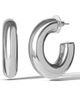 Jessica Simpson Jessica Simpson Mini Chunky Silver Hoop Earrings  - 1